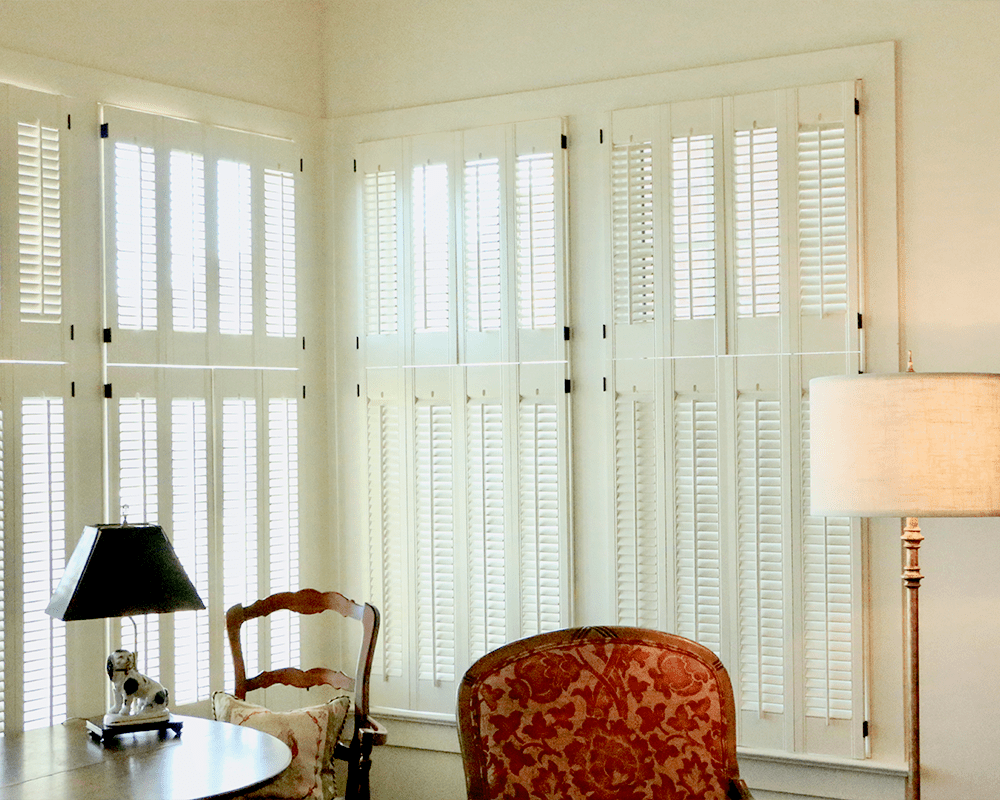 Dwell Shutter and Blinds custom interior exterior shutters window treatment blinds shades drapes bahama louver panel combination