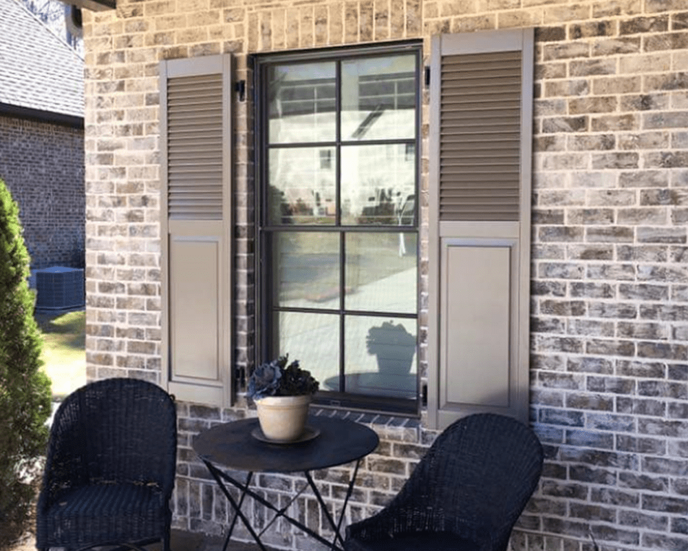 Dwell Shutter and Blinds custom interior exterior shutters window treatment blinds shades drapes bahama louver panel combination