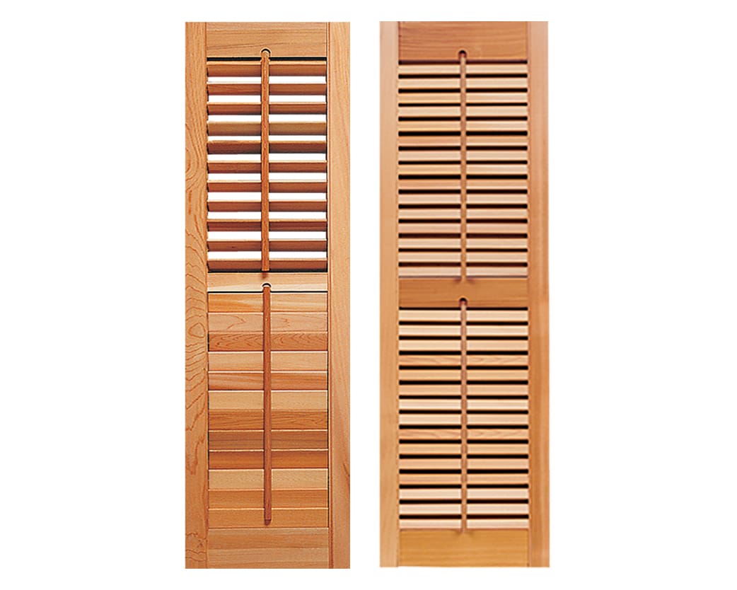Movable Louvered shutters built by Dwell Shutter & Blinds