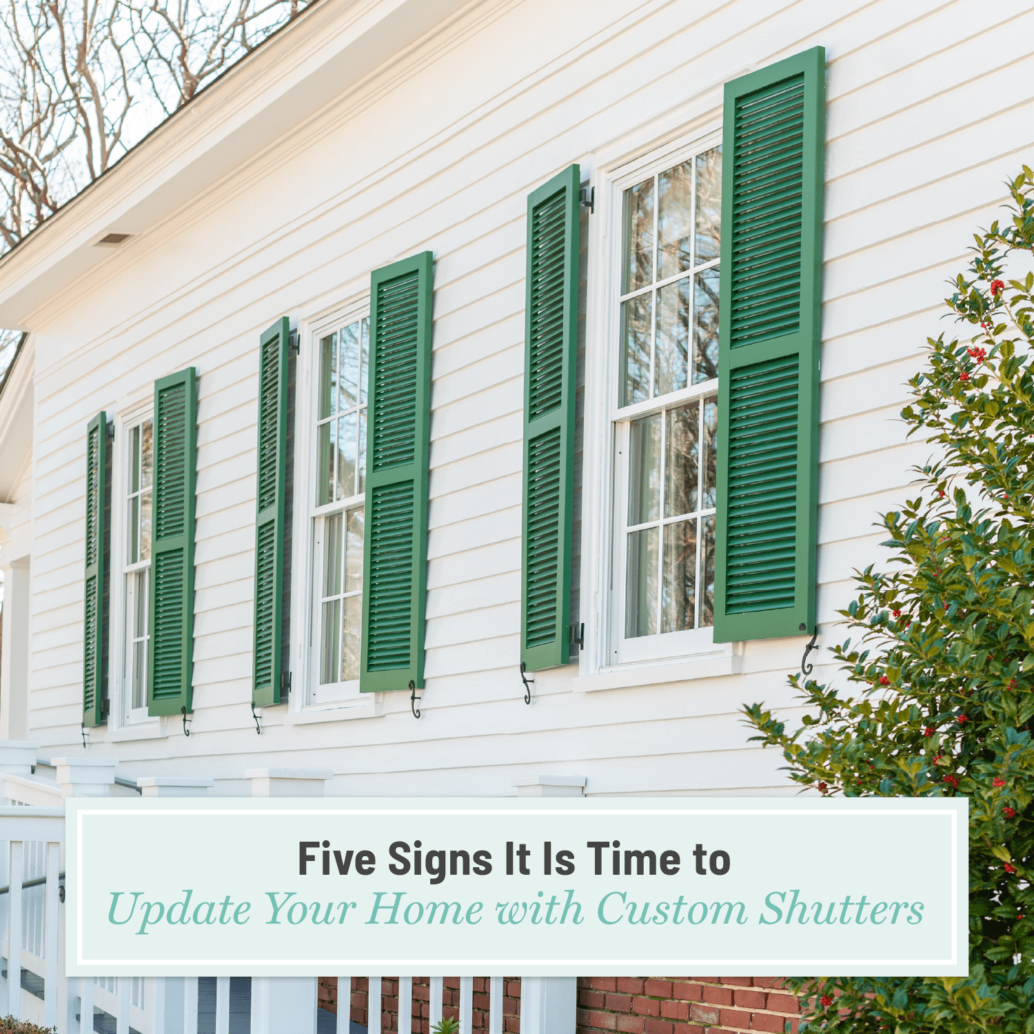 5 Signs Your Home Deserves Custom Shutters, a new blog post from Dwell Shutter & Blinds